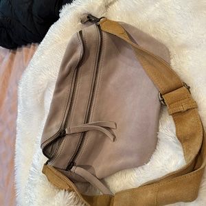Suede crossbody bag